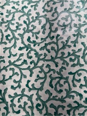 1 1/2 yards Waverly Green Scroll Floral Print decorator Fabric #123